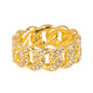 Mens One Size Iced Out Cuban Diamond Ring - HR-36