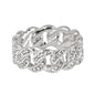 Mens One Size Iced Out Cuban Diamond Ring - HR-36