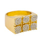 Mens One Size Iced Out Cluster Ring - HR-45