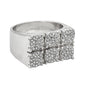 Mens One Size Iced Out Cluster Ring - HR-45
