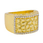 Mens One Size Iced Out Nugget Ring - HR-51