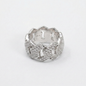 Iced Out 3.4CT Moissanite Cuban Link Ring in Premium Sterling Silver