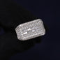 Iced Out 4.53CT Moissanite Baguette Band Ring in Premium Sterling Silver