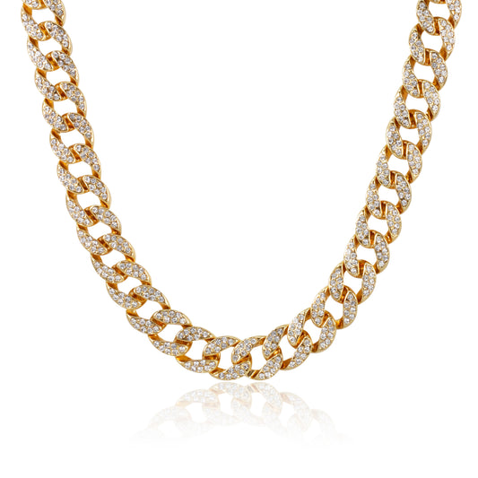 14mm Iced Out Cuban Chain - HSCH-105**