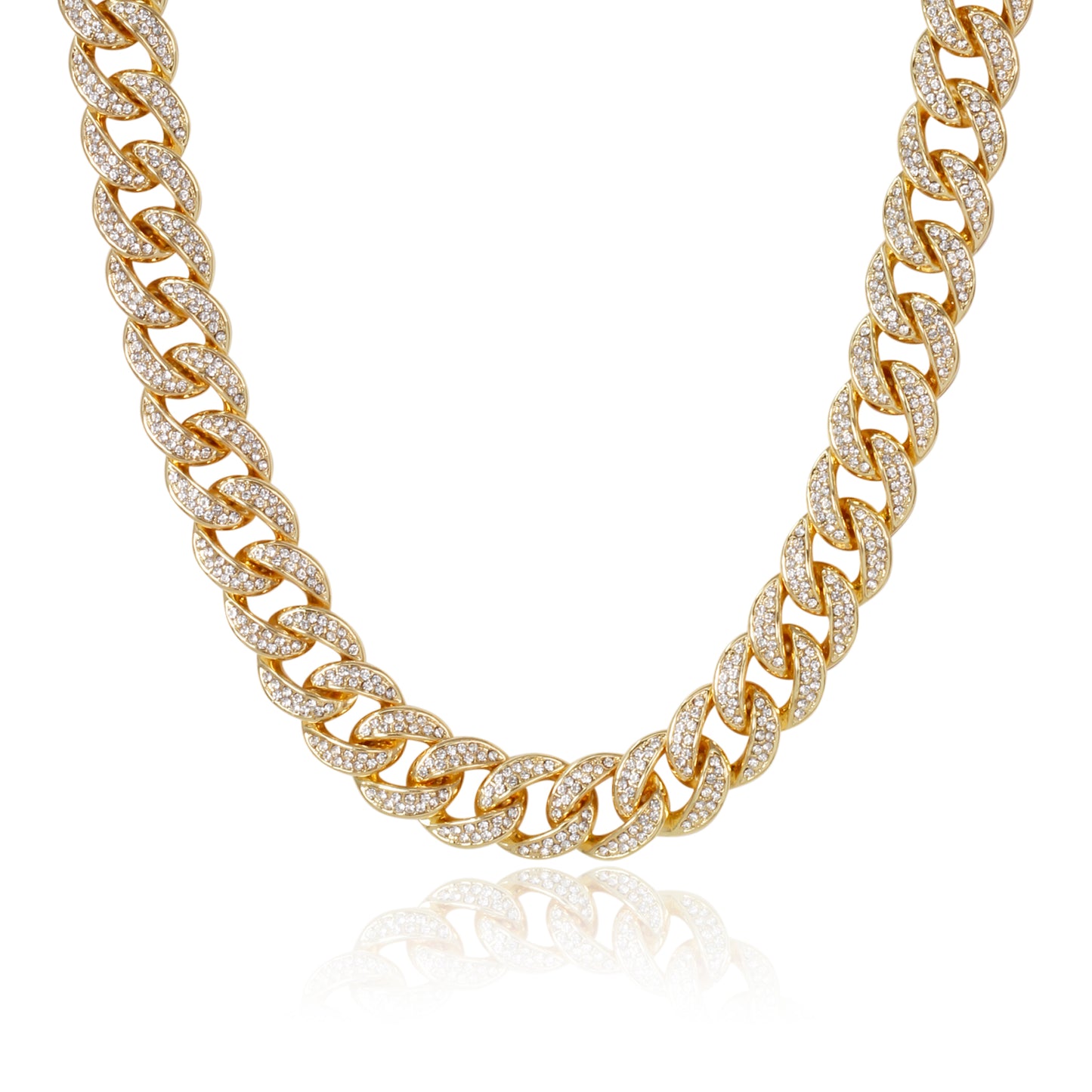 15mm Iced Out Curb Link Cuban Chain - HSCH-106