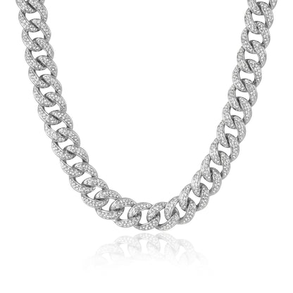 15mm Iced Out Curb Link Cuban Chain - HSCH-106