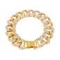18mm Iced Curb Cuban Bracelet - HSCH-107-B