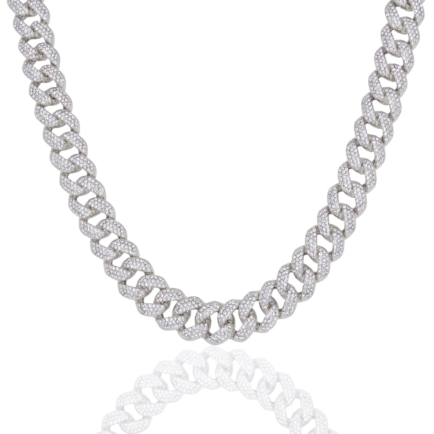 18mm Iced Out Curb Link Cuban Chain - HSCH-107