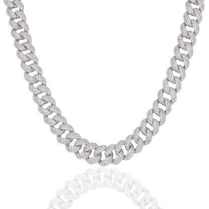 18mm Iced Out Curb Link Cuban Chain - HSCH-107