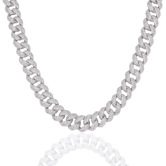 18mm Iced Out Curb Link Cuban Chain - HSCH-107