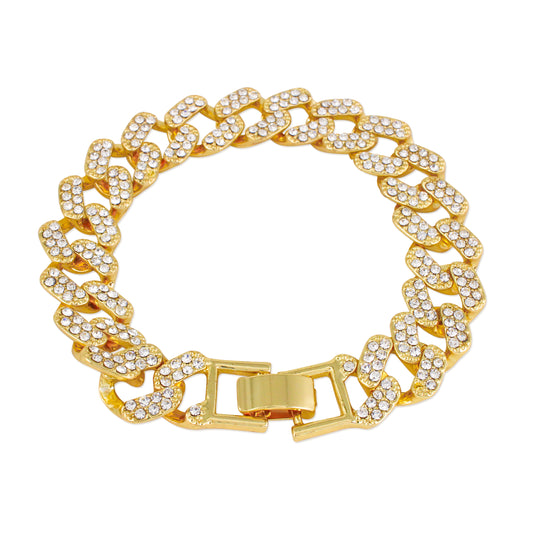 15mm Straight Cuban Bracelet - HSCH-109-B