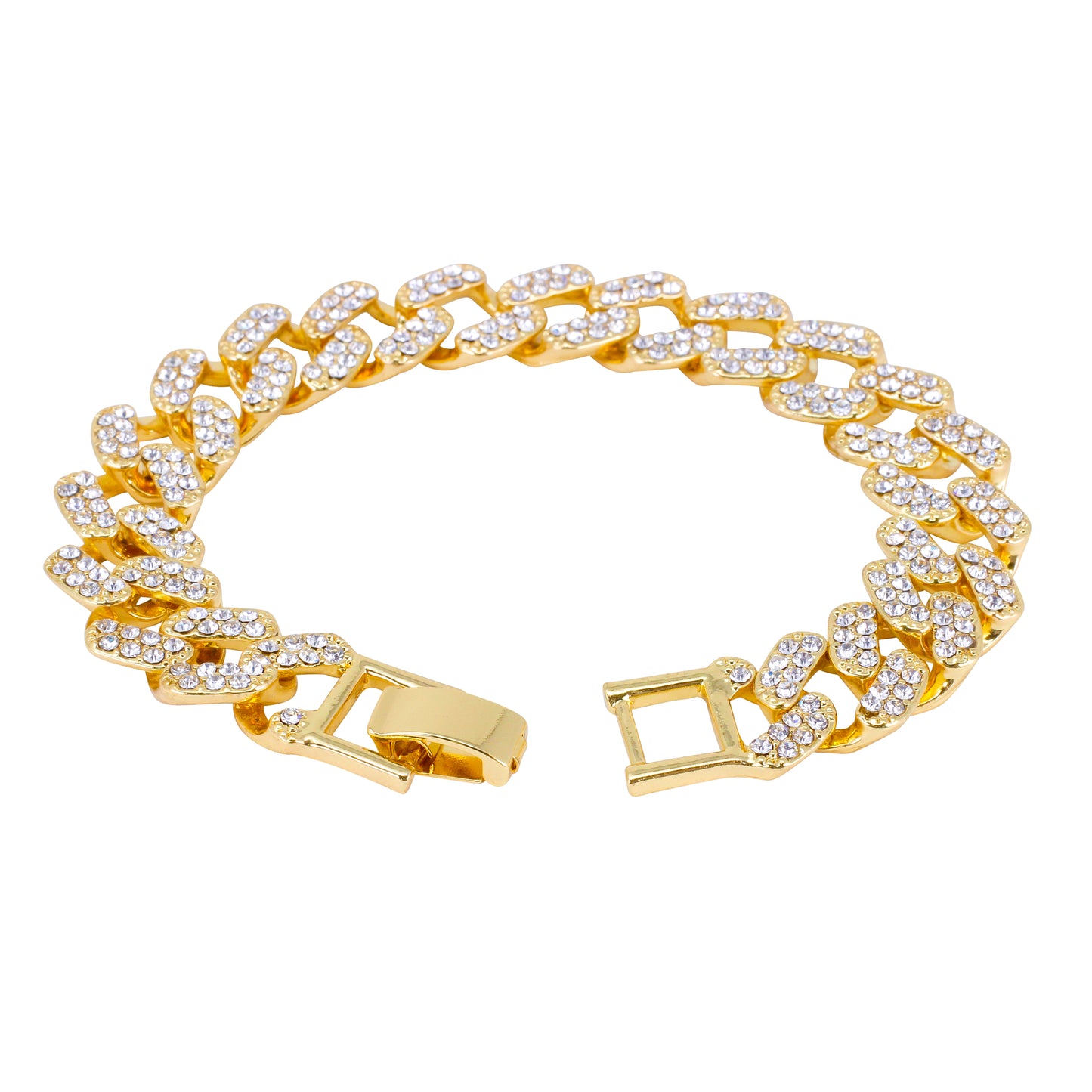 15mm Straight Cuban Bracelet - HSCH-109-B