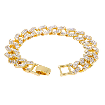 15mm Straight Cuban Bracelet - HSCH-109-B