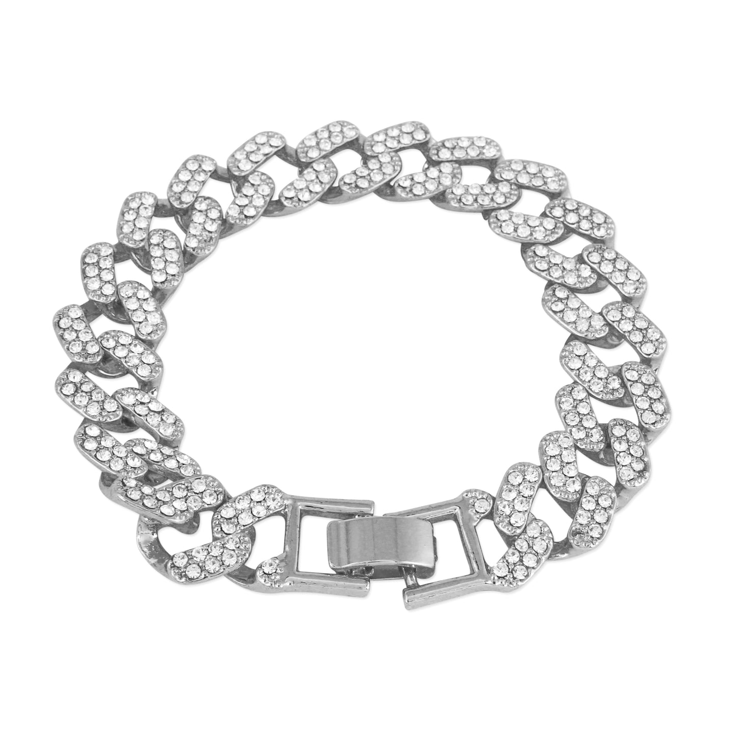 15mm Straight Cuban Bracelet - HSCH-109-B