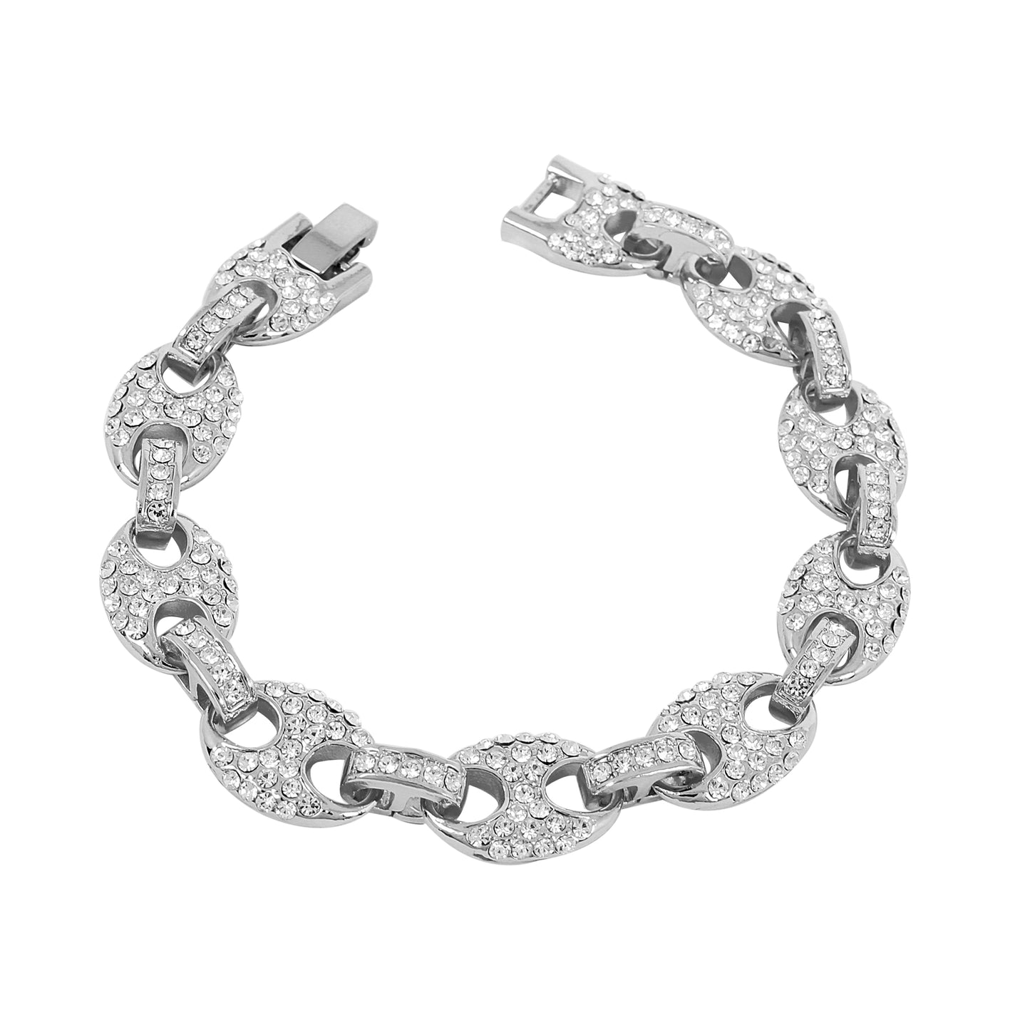 12mm Iced Mariner Bracelet - HSCH-113-B**