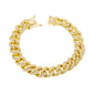 12mm Iced Cuban Bracelet - HSCH-117-B