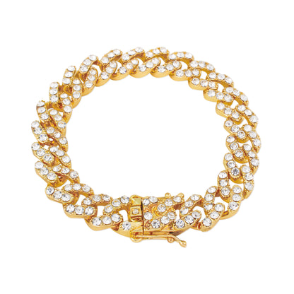 11mm Iced Cuban Bracelet - HSCH-120-B