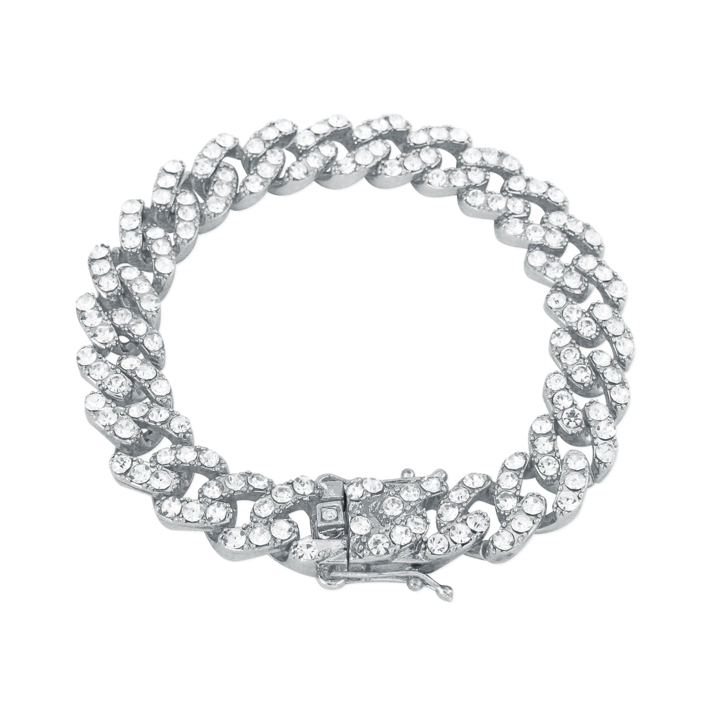 11mm Iced Cuban Bracelet - HSCH-120-B