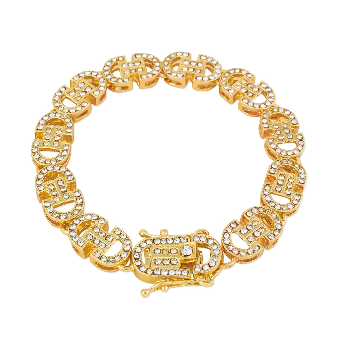 10mm Iced Mariner Bracelet - HSCH-126-B