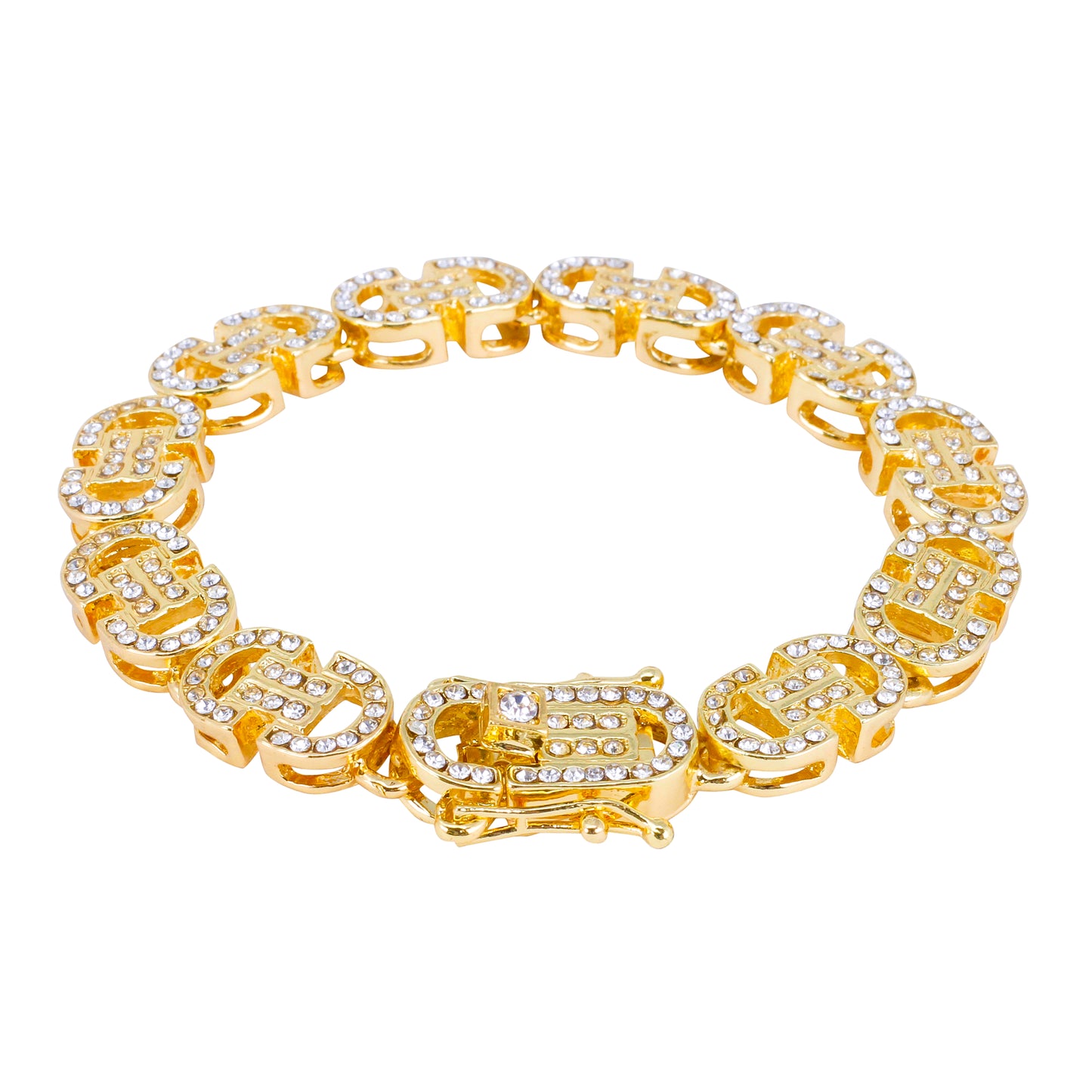 10mm Iced Mariner Bracelet - HSCH-126-B