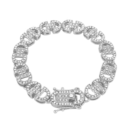 10mm Iced Mariner Bracelet - HSCH-126-B