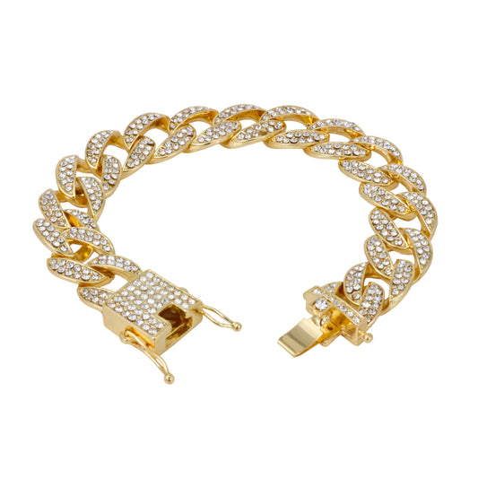 16mm Iced Cuban Bracelet - HSCH-130-B