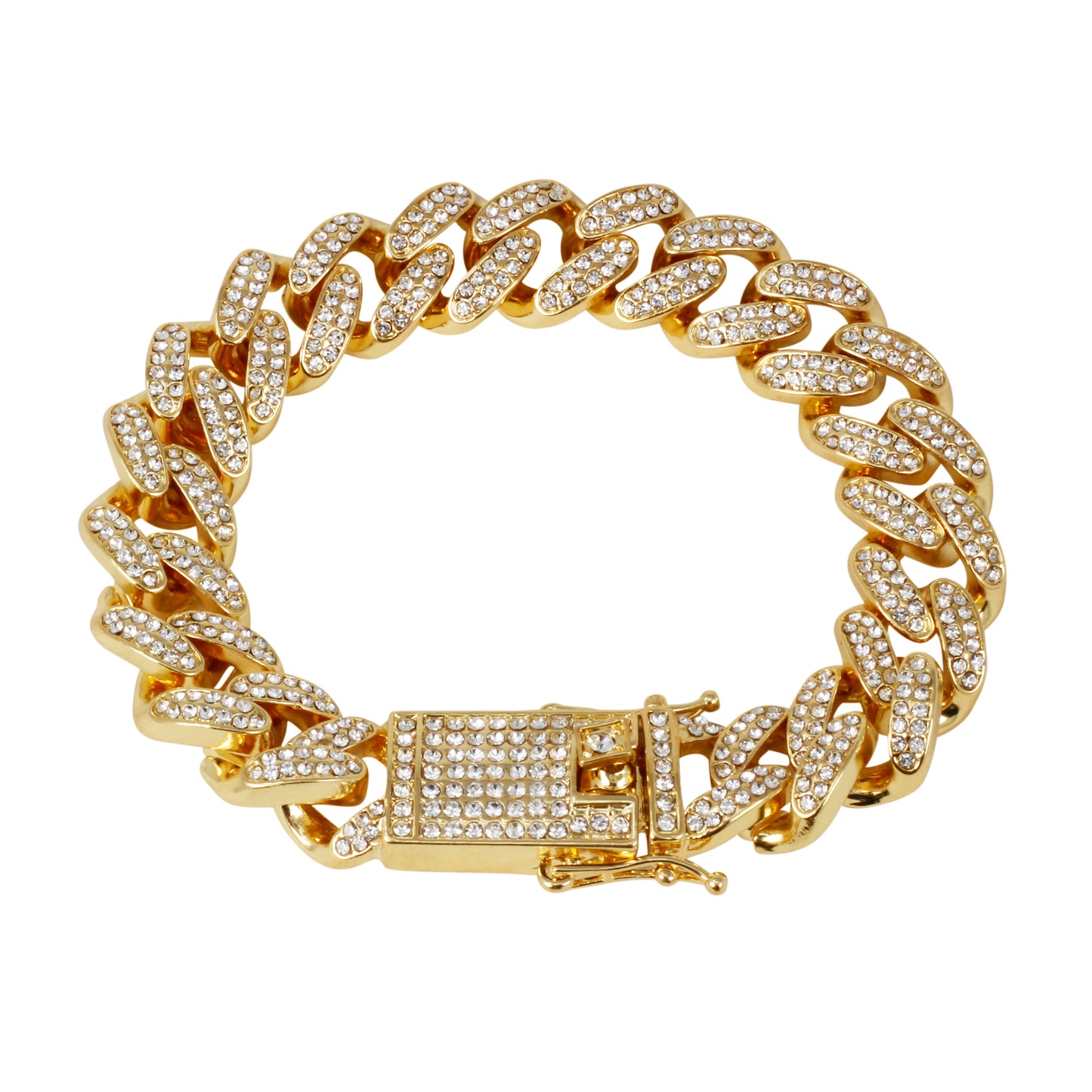 15mm Iced Cuban Bracelet - HSCH-132-B