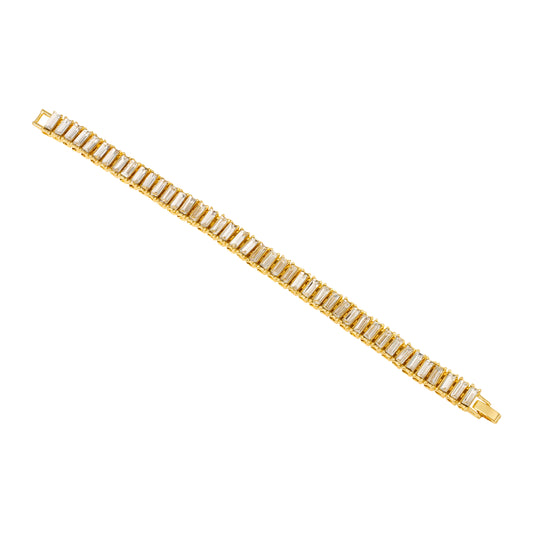 8mm Iced Baguette Bracelet - HSCH-134-B**