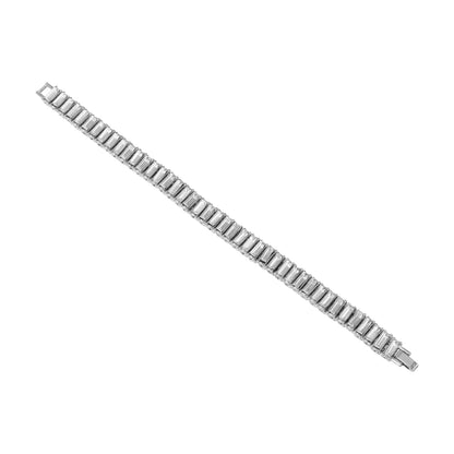 8mm Iced Baguette Bracelet - HSCH-134-B**