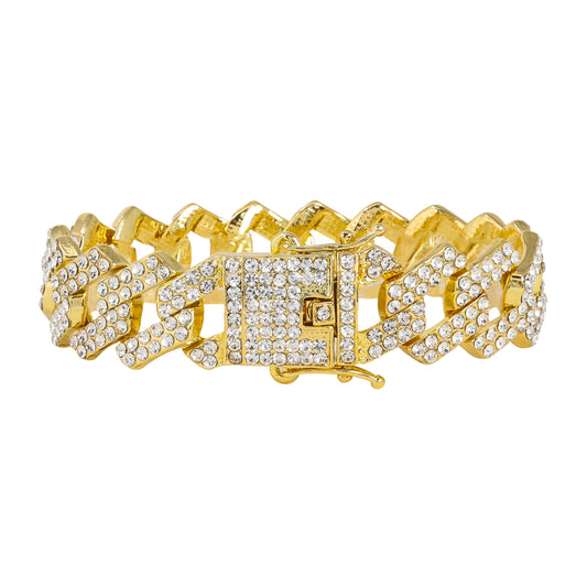 20mm Iced Cuban Bracelet - HSCH-157-B