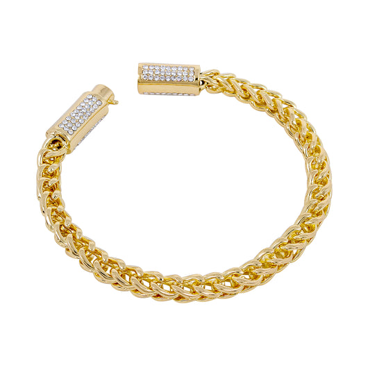 6mm Franco Bracelet with CZ Lock - HSCH-505-B**