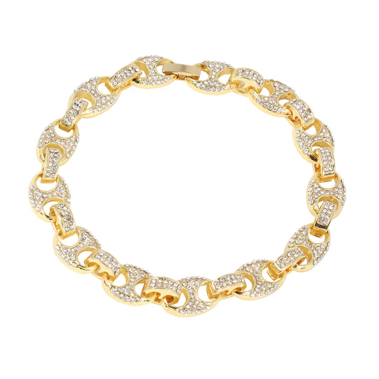 10mm Iced Mariner Bracelet - HSCH-510-B**