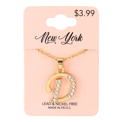 Initial Pendant - D