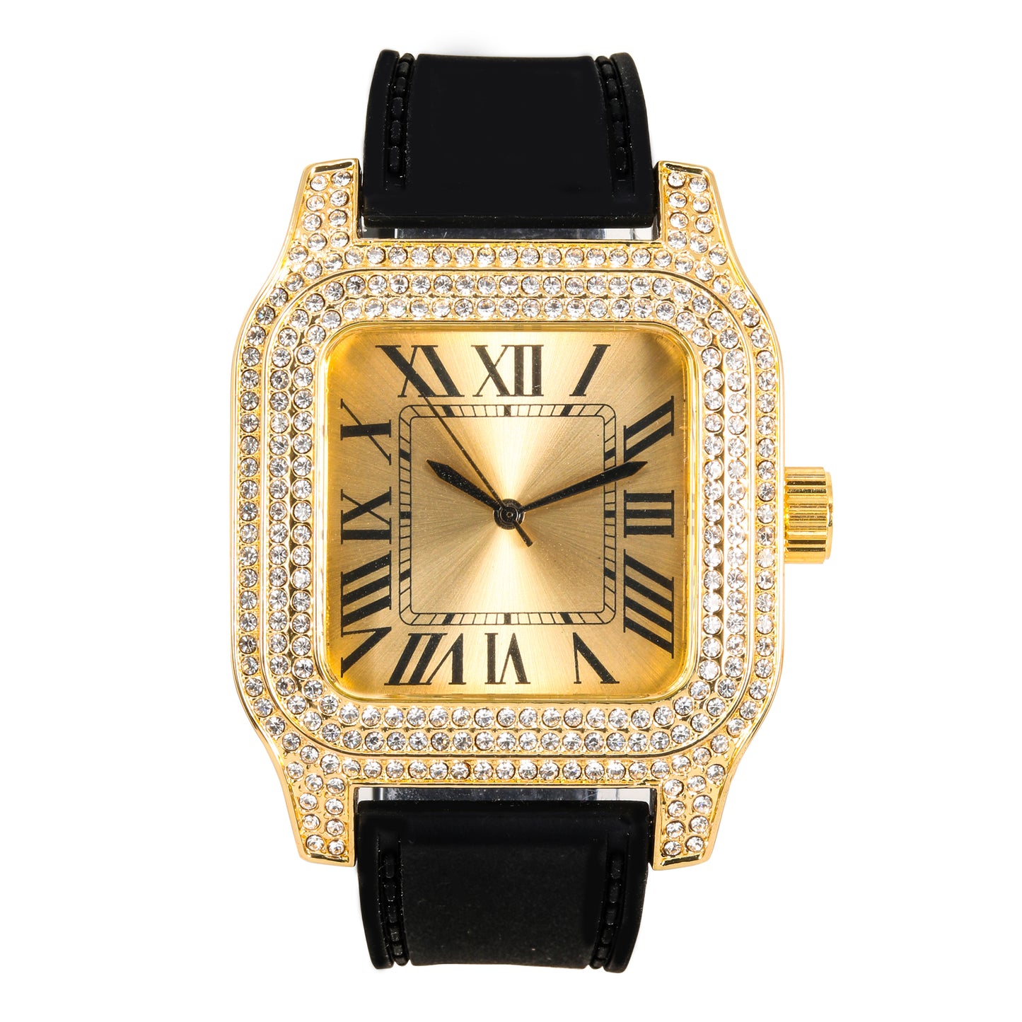 Urban mm Iced Out Square Watch - 7747C-SB