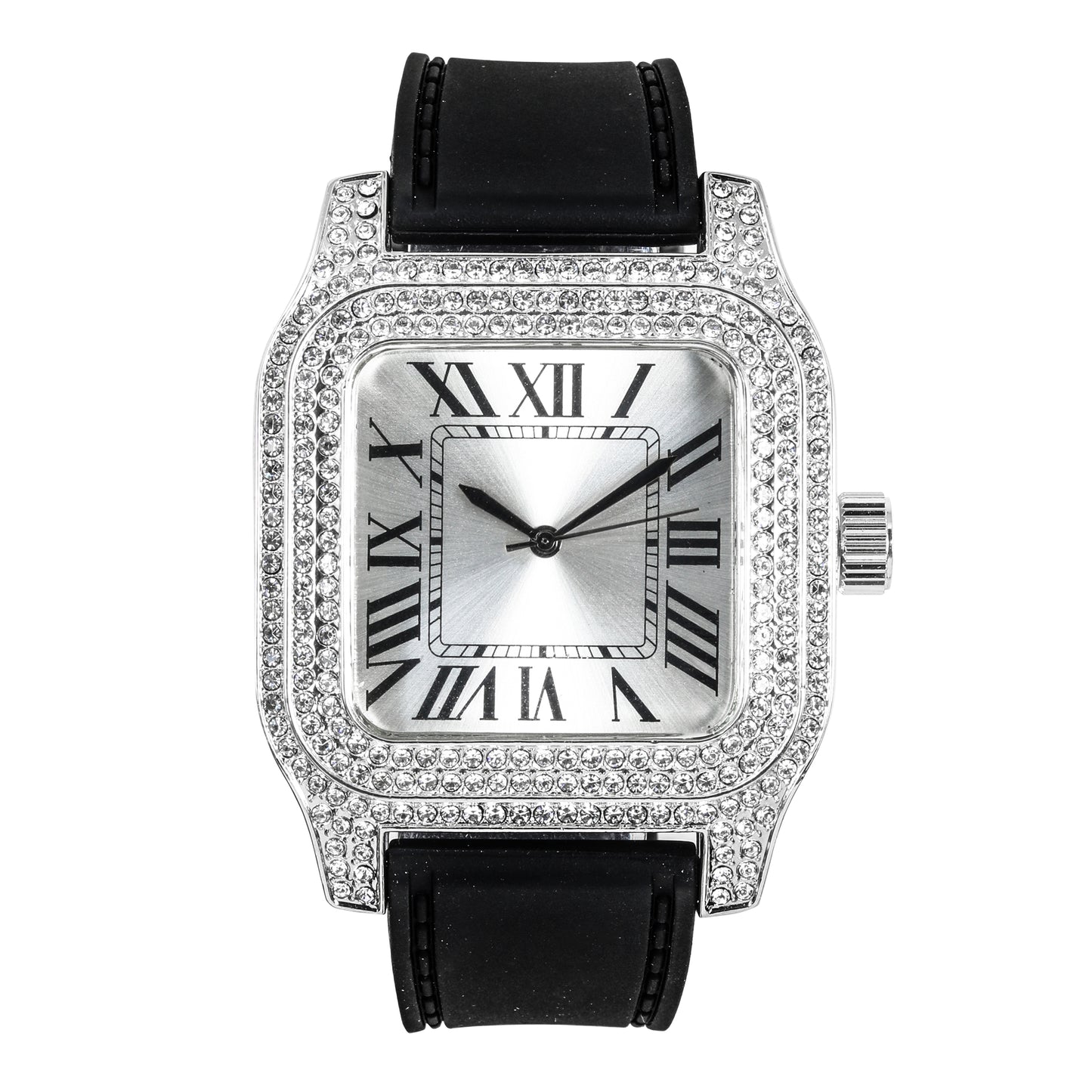 Urban mm Iced Out Square Watch - 7747C-SB