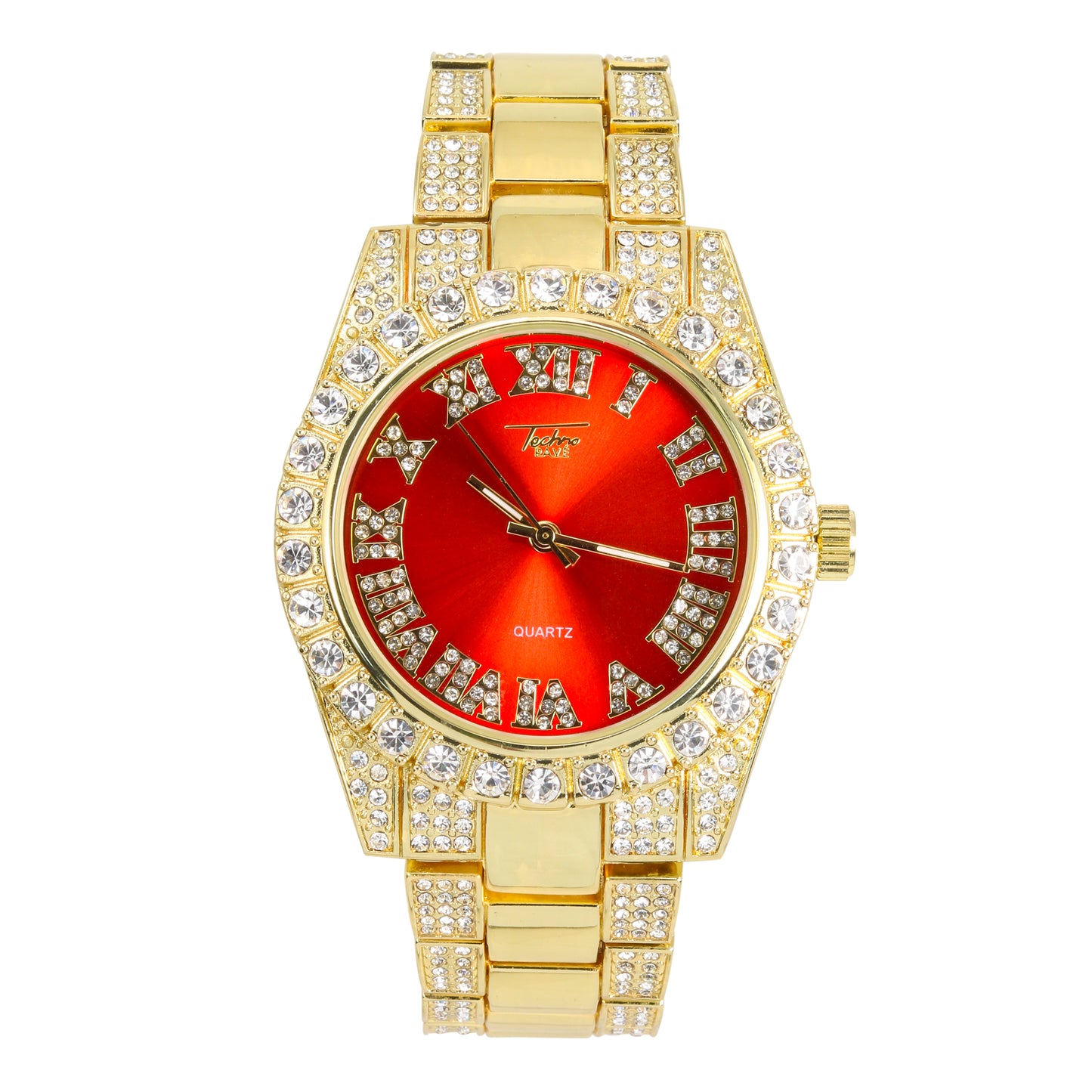 Urban Iced Out 41mm Metal Band Watch - 9596X-MB
