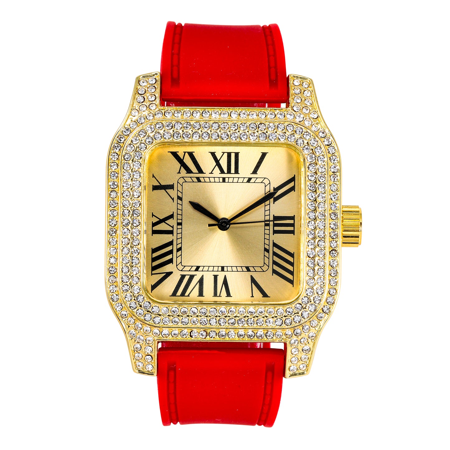 Urban mm Iced Out Square Watch - 7747C-SB