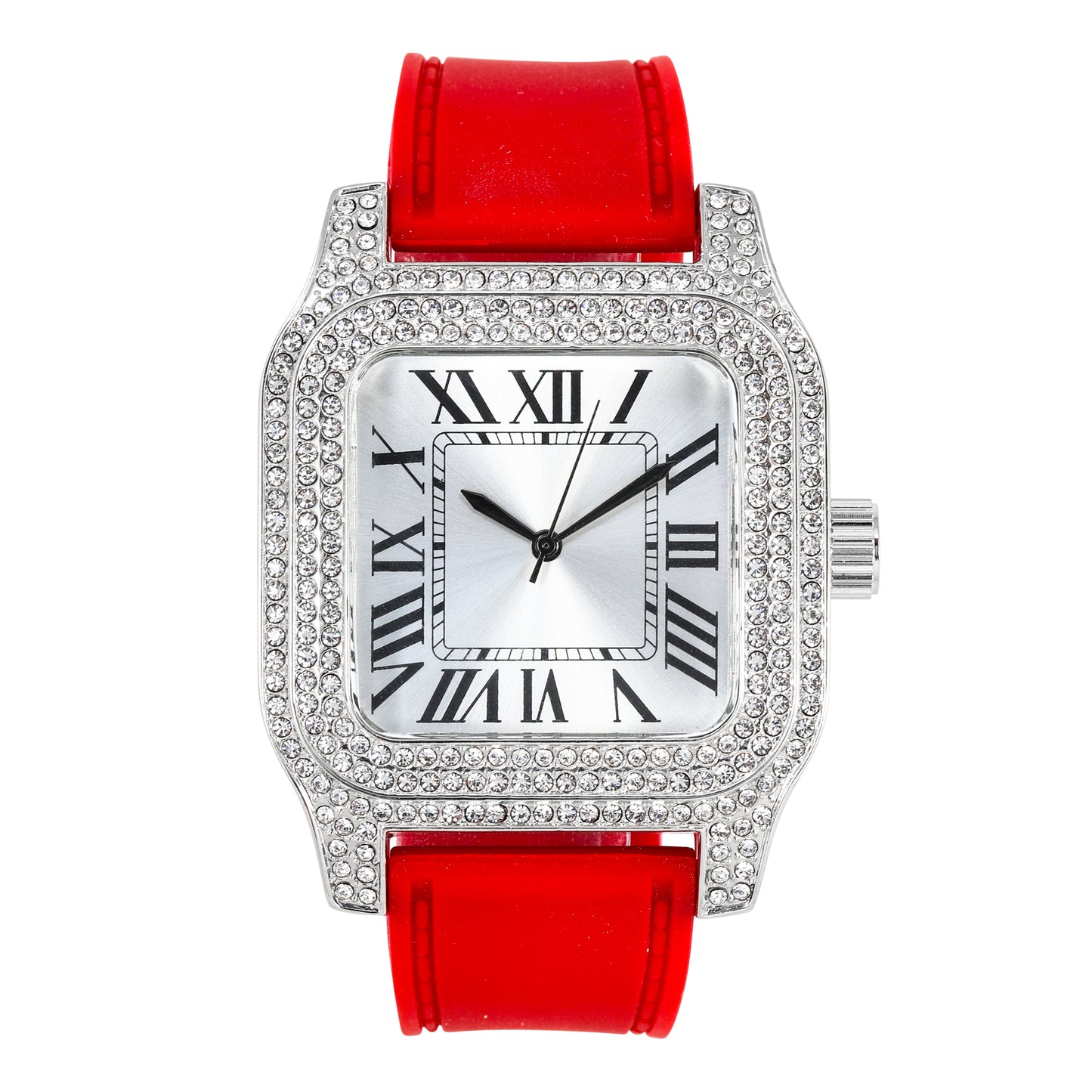 Urban mm Iced Out Square Watch - 7747C-SB