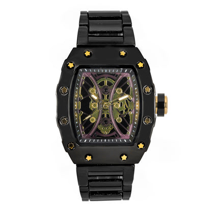 Iced Out 42.5mm Tonneau Watch - 9686-MB