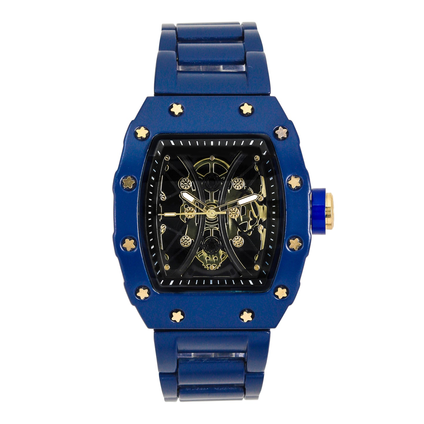 Iced Out 42.5mm Tonneau Watch - 9686-MB