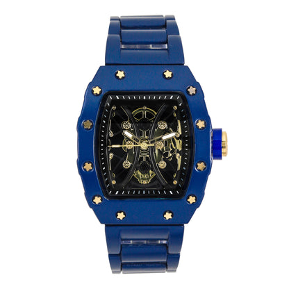 Iced Out 42.5mm Tonneau Watch - 9686-MB