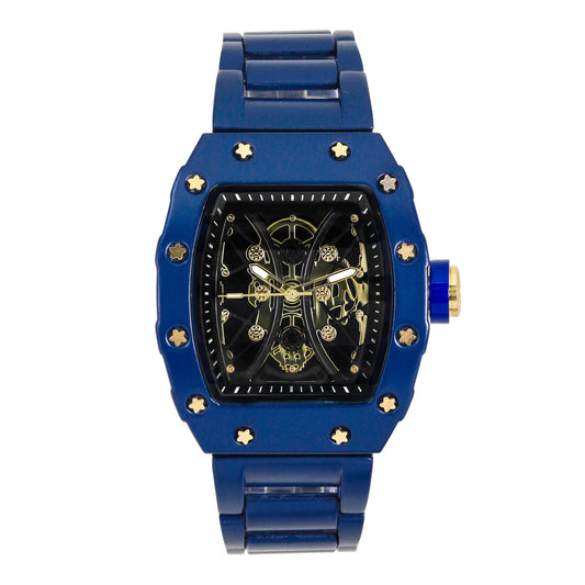 Iced Out 42.5mm Tonneau Watch - 9686-MB