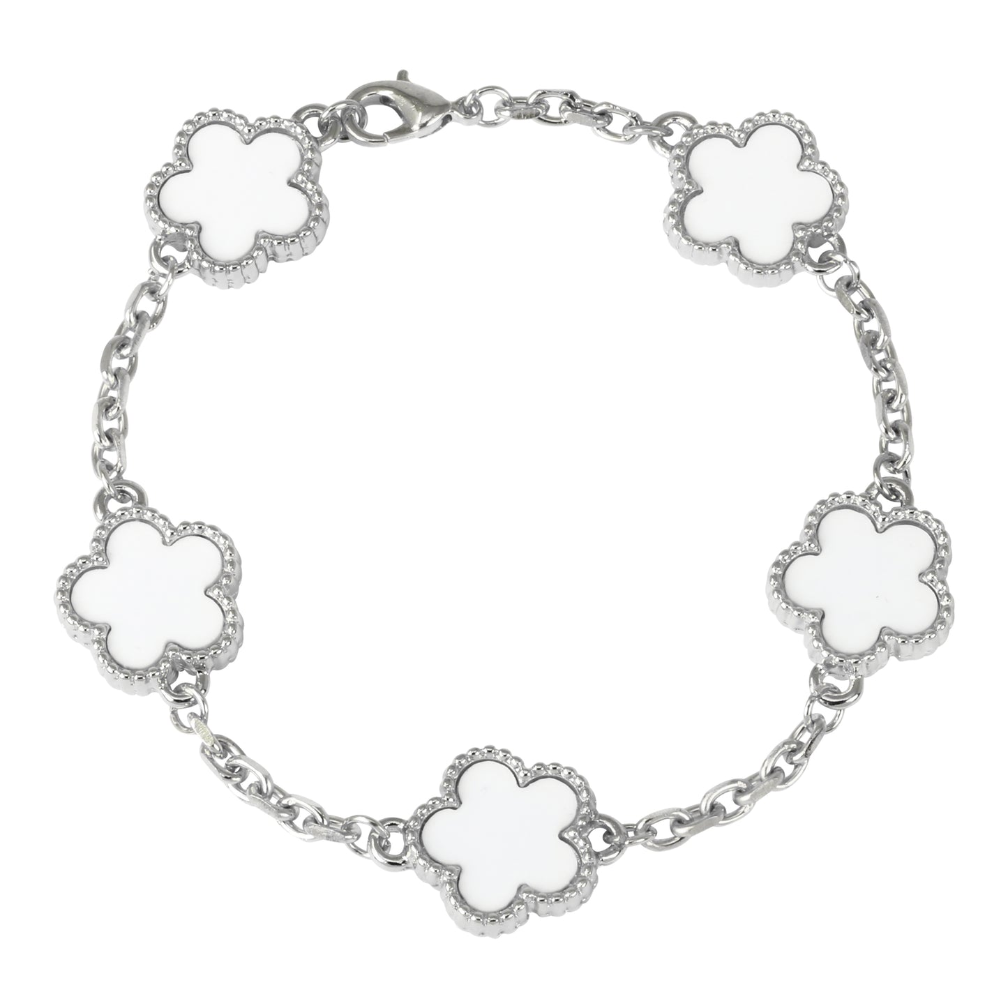 15mm Clover Chain Men Link Bracelet - HBRS-102