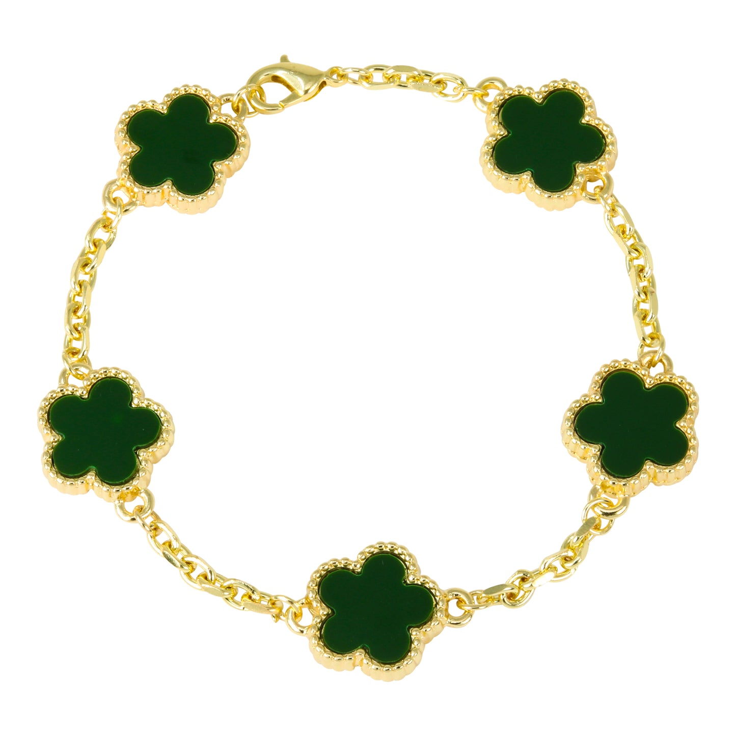15mm Clover Chain Men Link Bracelet - HBRS-102