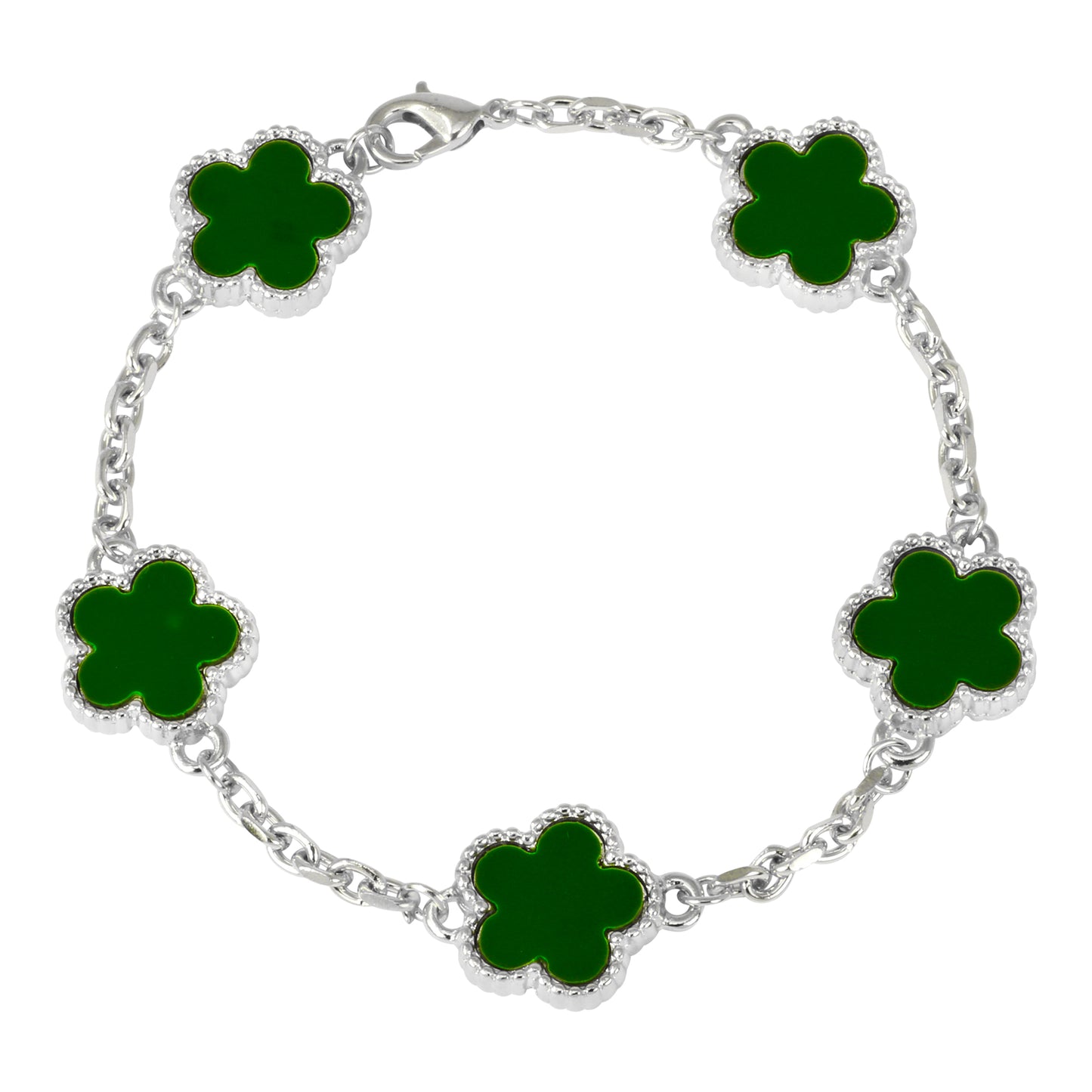 15mm Clover Chain Men Link Bracelet - HBRS-102
