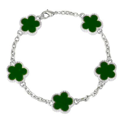 15mm Clover Chain Men Link Bracelet - HBRS-102