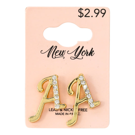 Initial Earring - A
