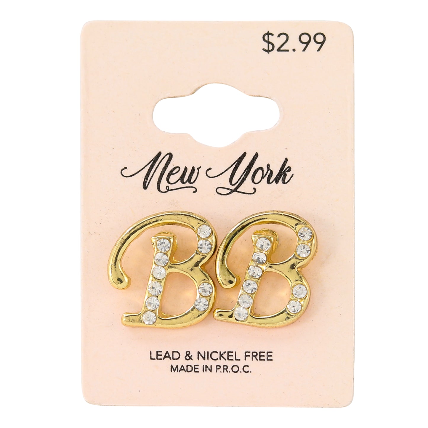 Initial Earring - B