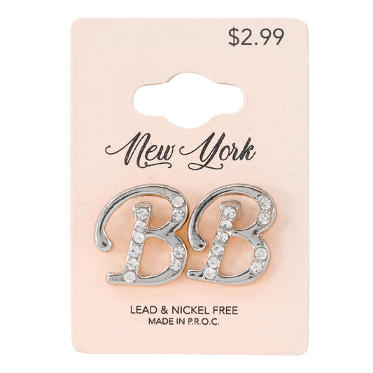 Initial Earring - B