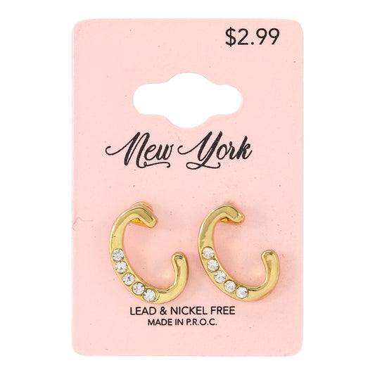 Initial Earring - C